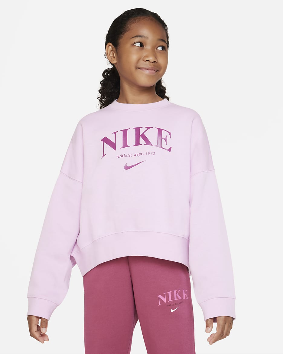 Sudadera de tejido Fleece para nina talla grande Nike Sportswear. Nike